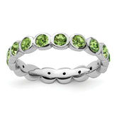Sterling Silver Stackable Expressions August Crystal Ring